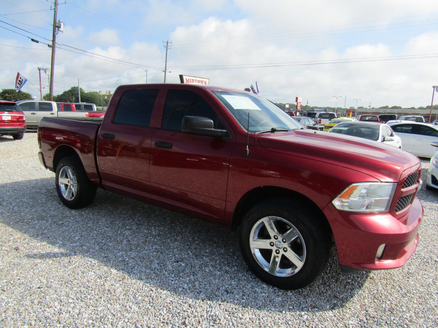 2014 Red /Gray RAM 1500 Tradesman Crew Cab SWB 4WD (1C6RR7KT3ES) with an 5.7L V8 OHV 16V engine, Automatic transmission, located at 15016 S Hwy 231, Midland City, AL, 36350, (334) 983-3001, 31.306210, -85.495277 - Photo#0